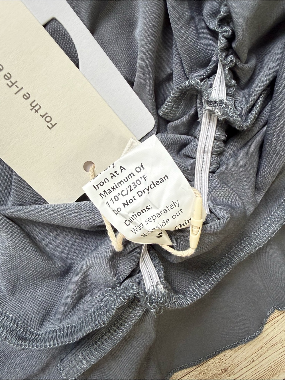 Commense Open Back Ruffle Bodycon Mini Dress Slate Gray Small NWT Ruffles - Picture 9 of 9